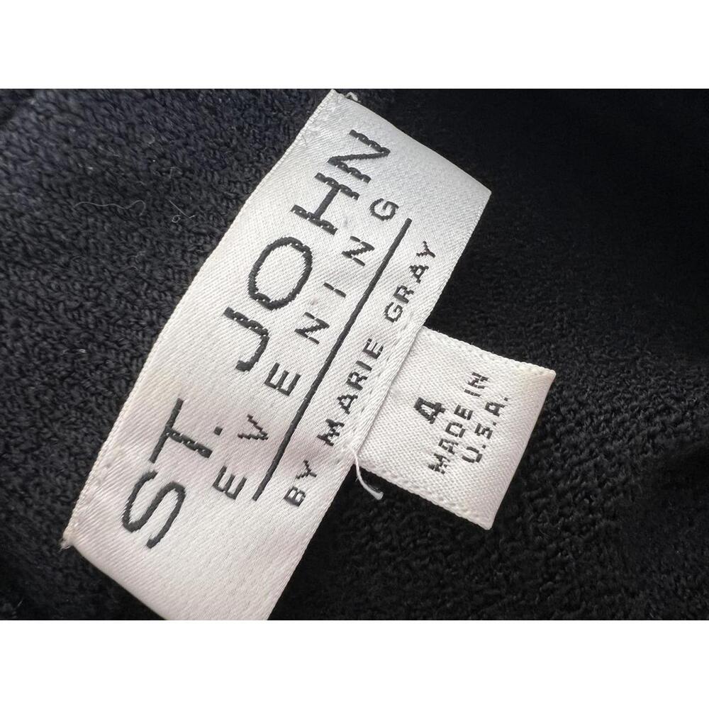 Vintage 1990s St. John Evening Jacket by Marie Gray Size 4 Black Santana Knit - Picture 8 of 8